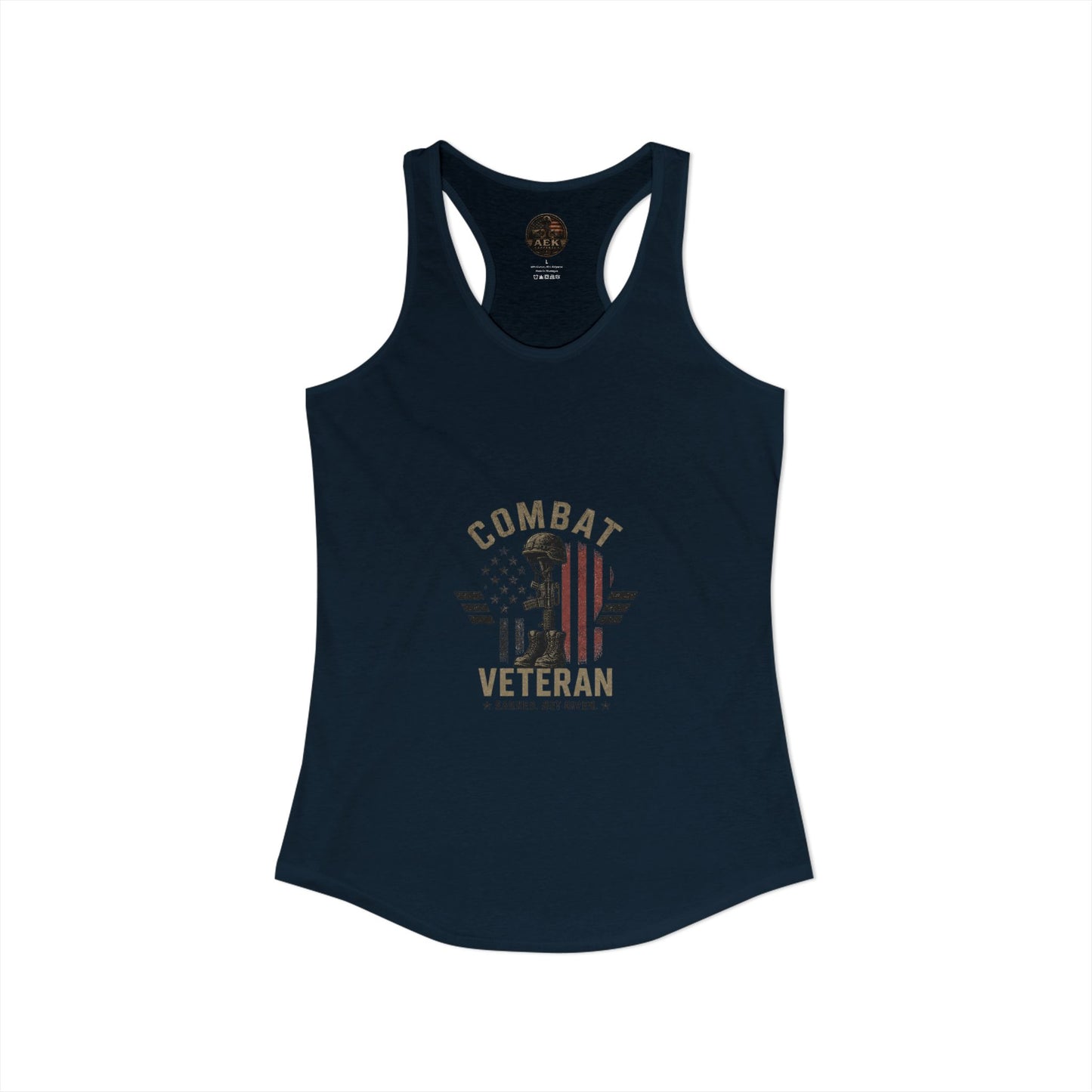 Women's Ideal Racerback Tank - 'I Am Not Perfect, I Am A Combat Veteran'