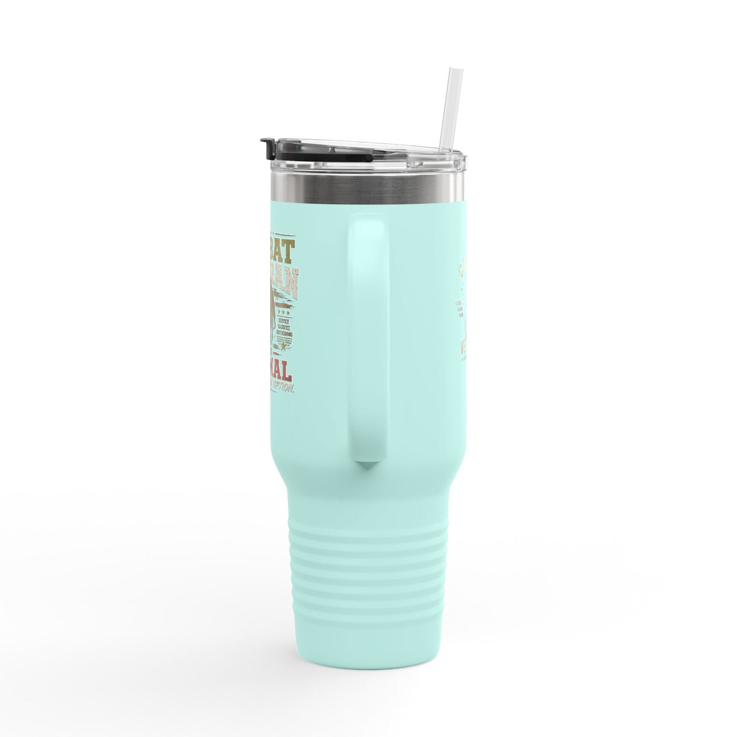 Travel Mug — "Combat Veteran: Because Normal Was Never an Option" 40oz Insulated Tumbler