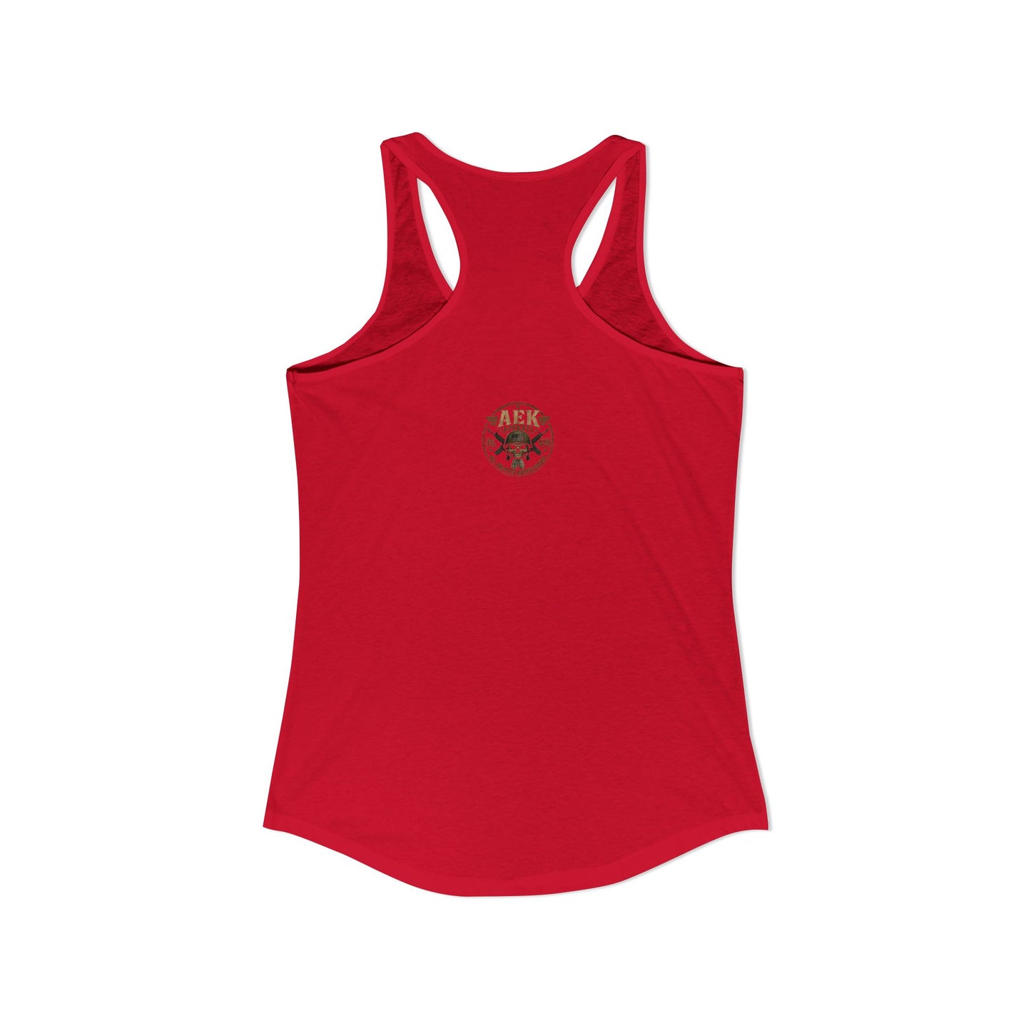 Women's Racerback Tank - "Pretty Face, Combat Mindset"
