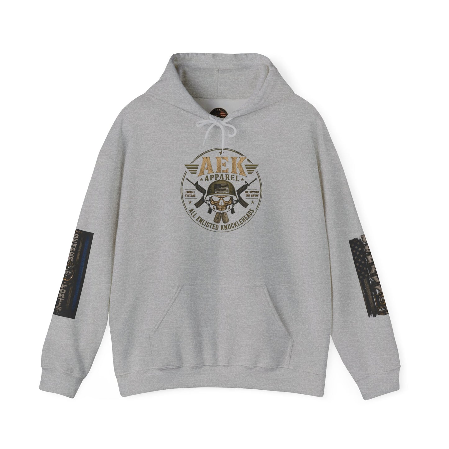 U.S. Navy Hoodie - Protecting Our Seas Sweatshirt (AEK Skull Design)