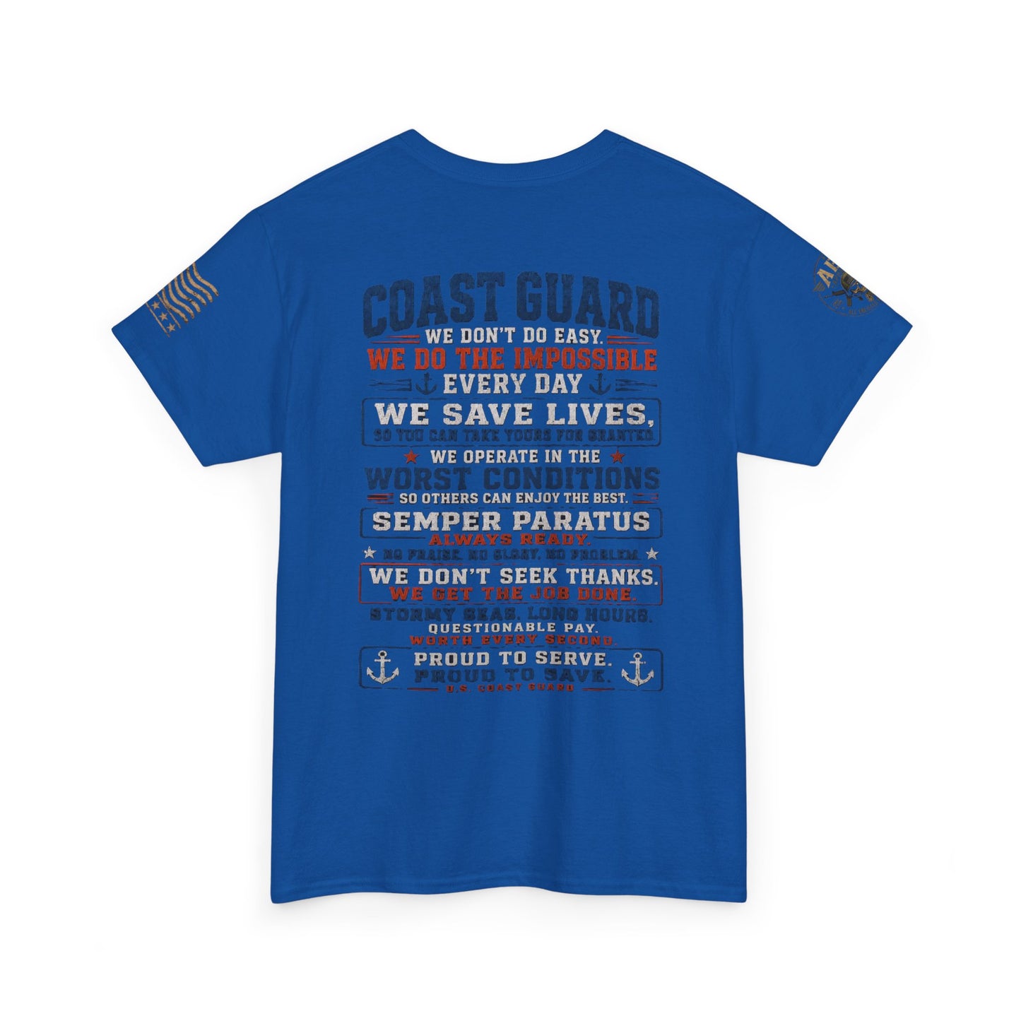 Coast Guard Tribute T‑Shirt — "We Do The Impossible" Veteran Rescue Tee