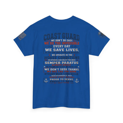 Coast Guard Tribute T‑Shirt — "We Do The Impossible" Veteran Rescue Tee