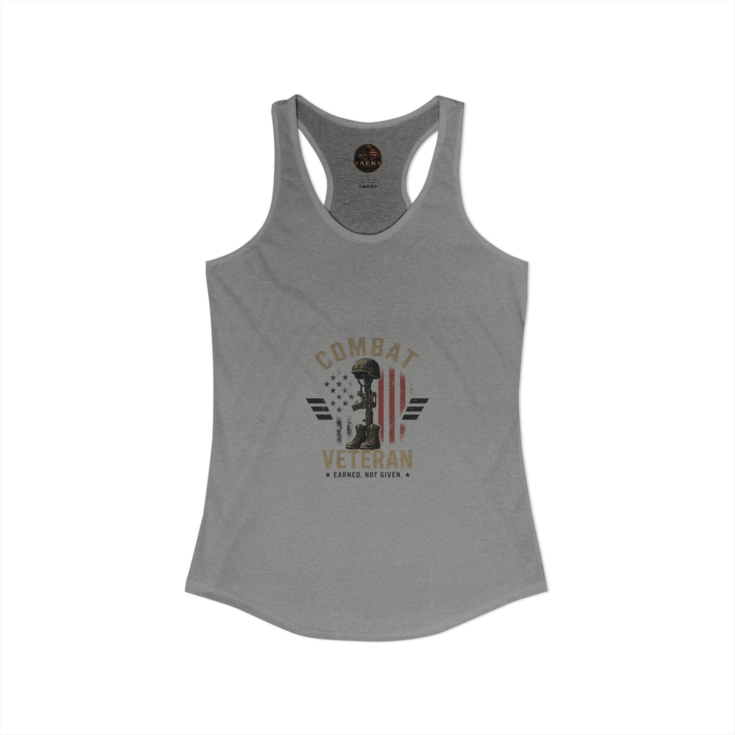 Women's Ideal Racerback Tank - 'I Am Not Perfect, I Am A Combat Veteran'