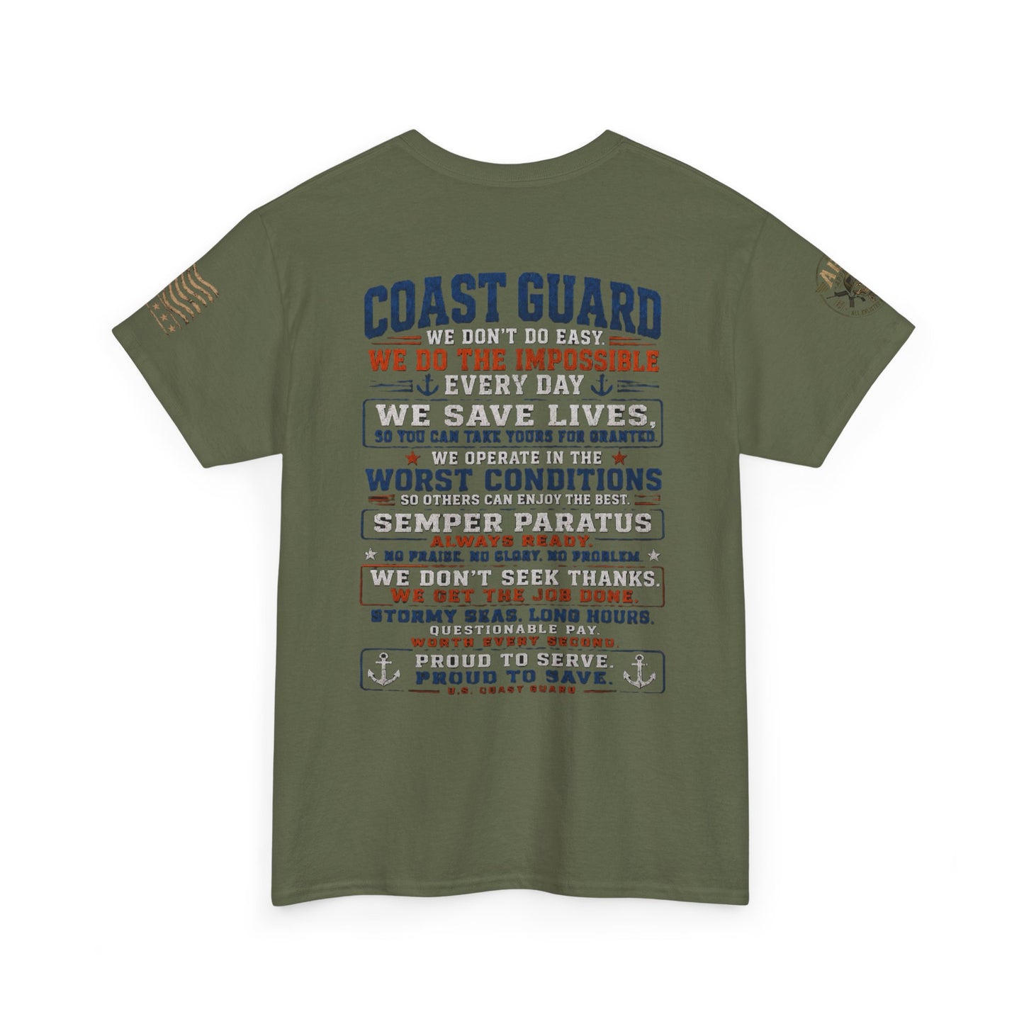 Coast Guard Tribute T‑Shirt — "We Do The Impossible" Veteran Rescue Tee