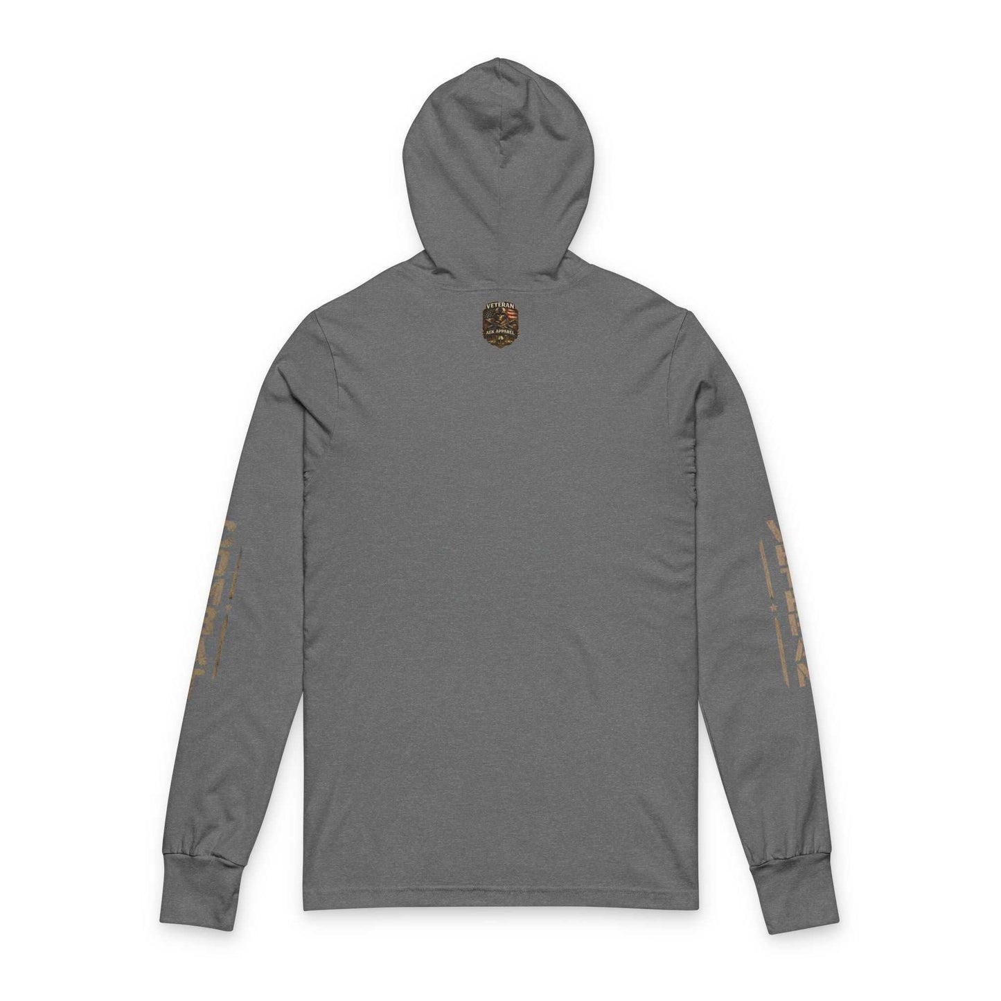 Combat Veteran Hooded Long-Sleeve Tee — Fallen Soldier Tribute Graphic