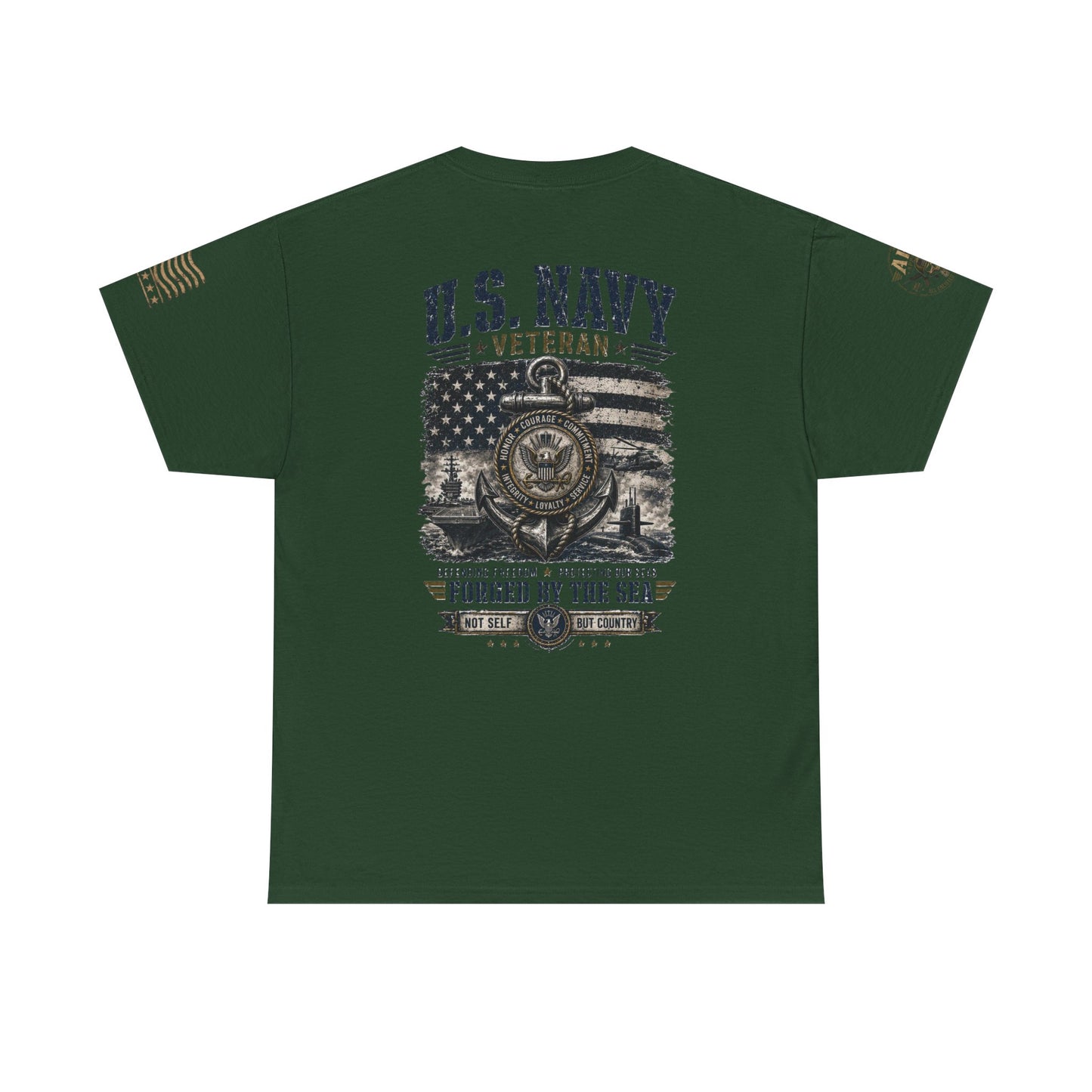 U.S. Navy Veteran T-Shirt — Forged by the Sea Patriotic Tee