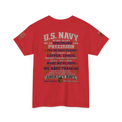 U.S. Navy Graphic Tee — Military Pride Back Print Shirt