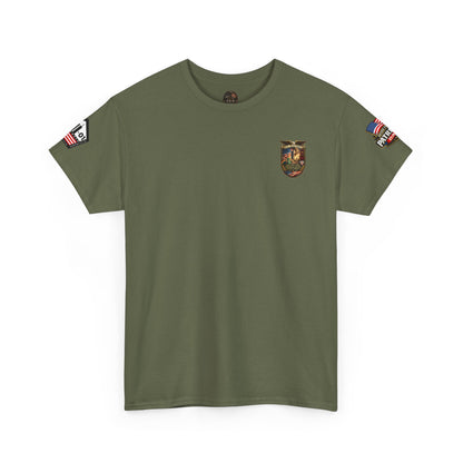 NYARNG Patriots Day Memorial Tee – "Never Forget" 25th Anniversary American Flag Shirt
