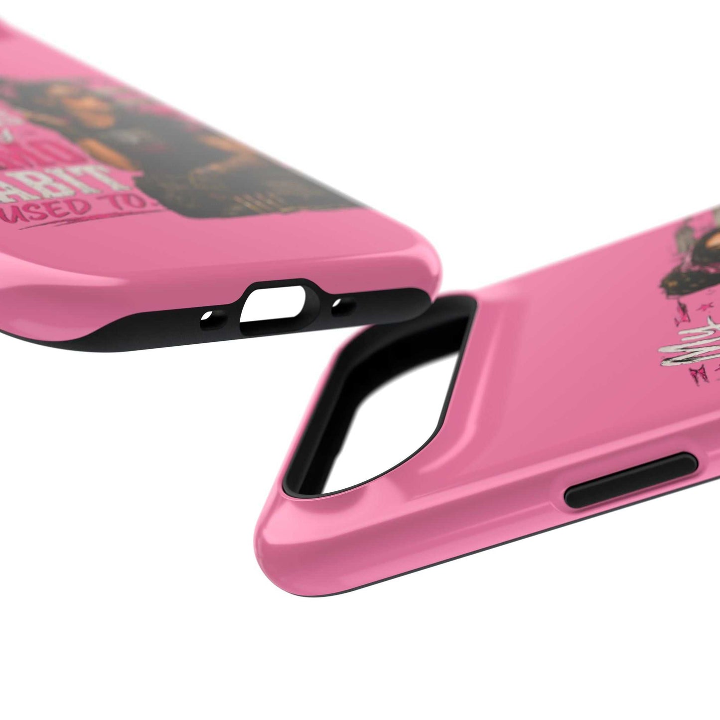 Impact-Resistant Phone Case — "My Makeup Costs Less Than My Ammo Habit Used To" Pink Tactical Design