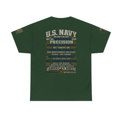 U.S. Navy Graphic Tee — Military Pride Back Print Shirt
