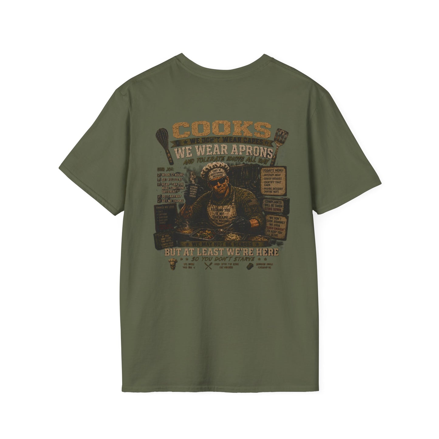 AEK Vet Badge Emblem - Military Cooks Sarcasm T-Shirt