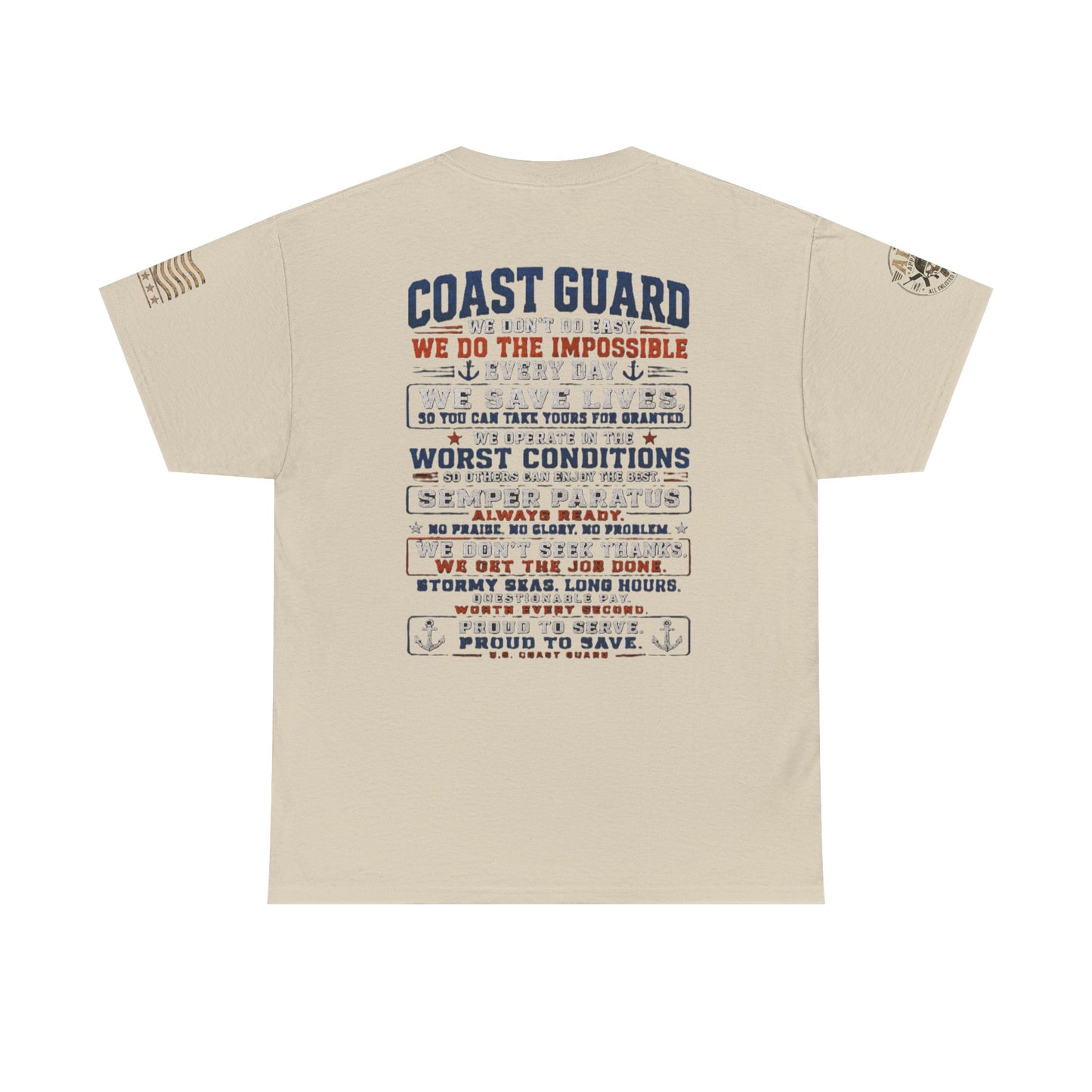 Coast Guard Tribute T‑Shirt — "We Do The Impossible" Veteran Rescue Tee