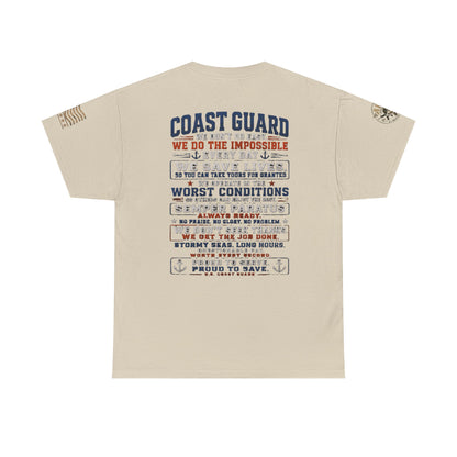 Coast Guard Tribute T‑Shirt — "We Do The Impossible" Veteran Rescue Tee