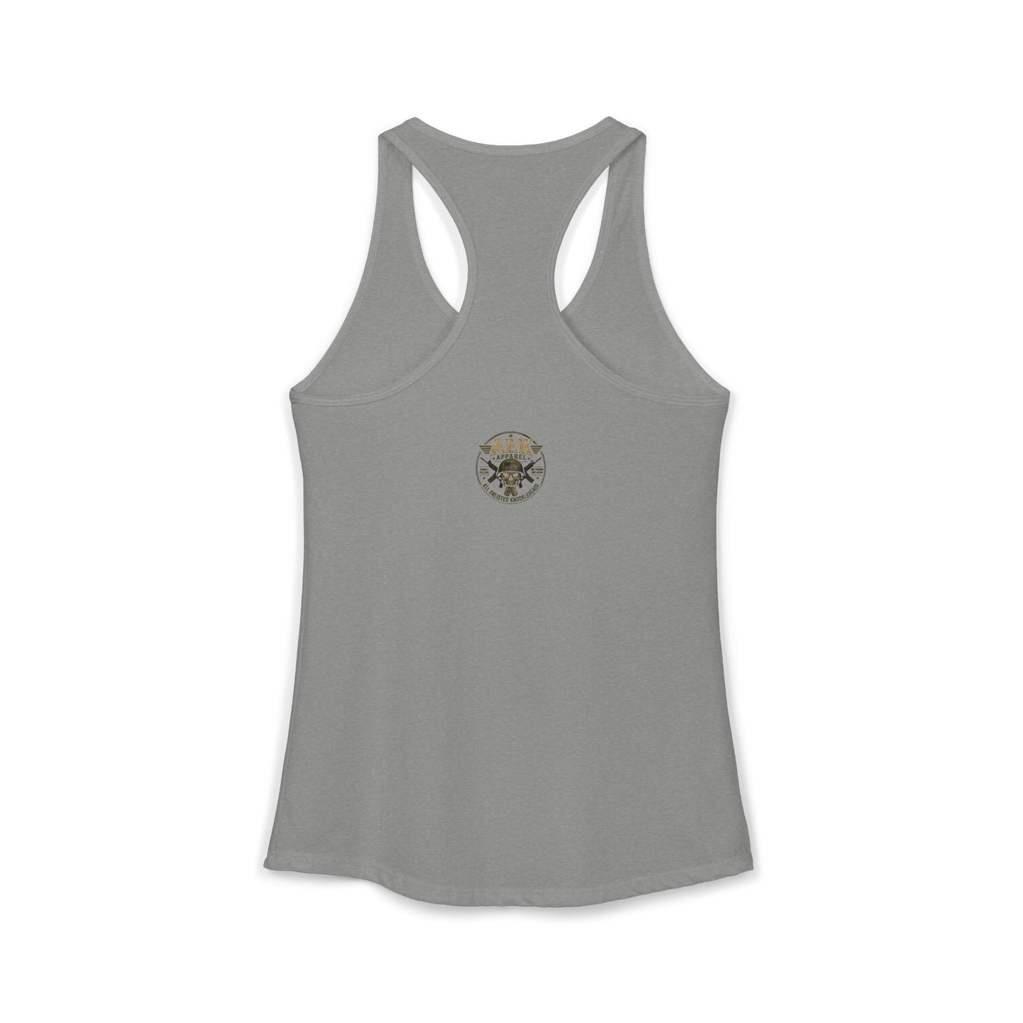 Women's Racerback Tank - "Pretty Face, Combat Mindset"
