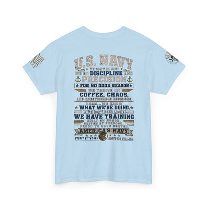 U.S. Navy Graphic Tee — Military Pride Back Print Shirt