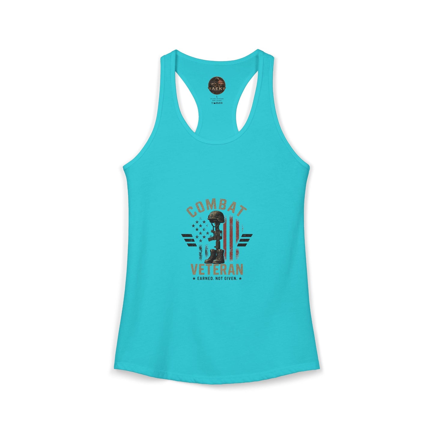 Women's Ideal Racerback Tank - 'I Am Not Perfect, I Am A Combat Veteran'