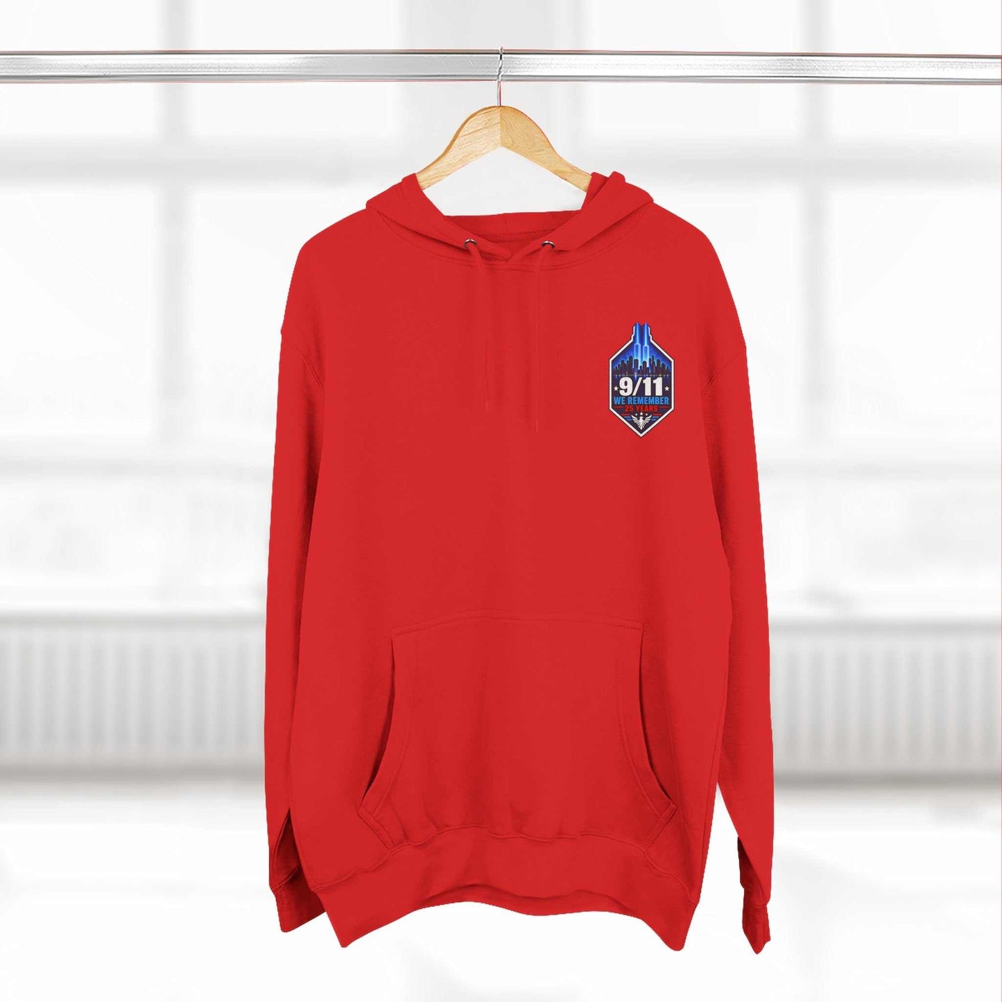 9/11 Remembrance Hoodie – We Remember 25 Years Tribute Fleece Hoodie