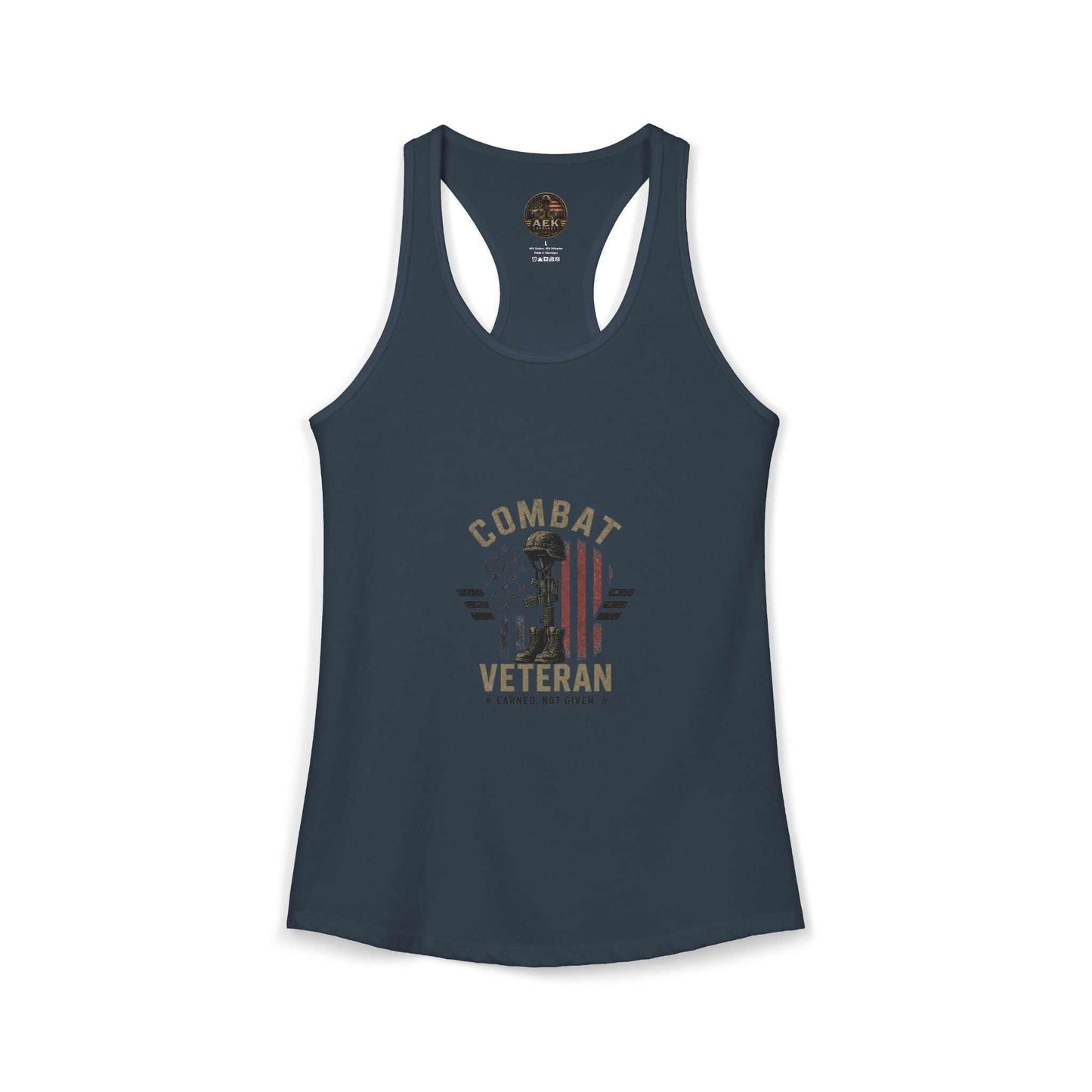 Women's Ideal Racerback Tank - 'Princess? NO! Prior Service' Combat Veteran