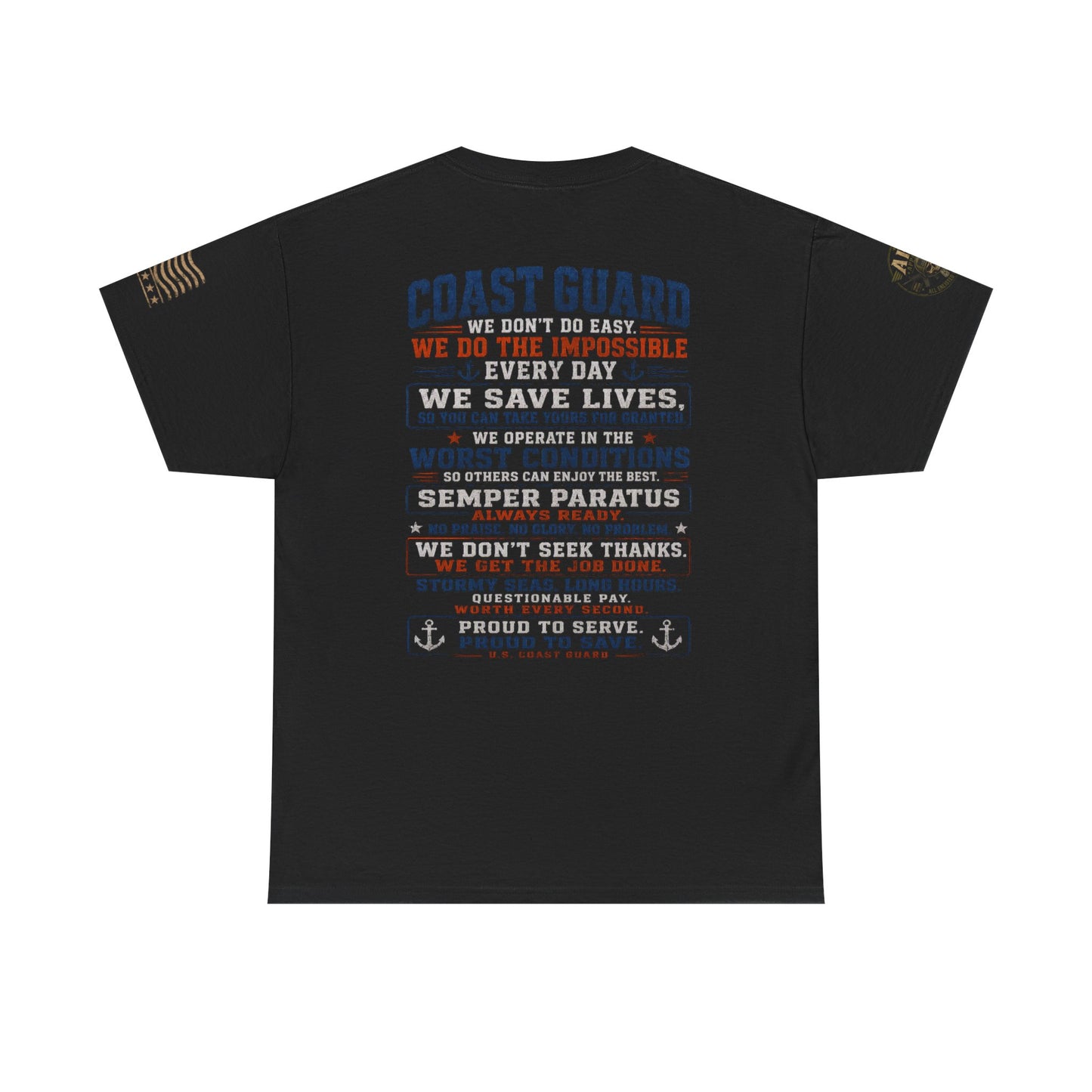 Coast Guard Tribute T‑Shirt — "We Do The Impossible" Veteran Rescue Tee