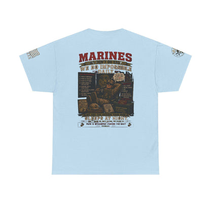 Marines Vintage Graphic Tee – 'Marines We Do Impossible' Military Shirt