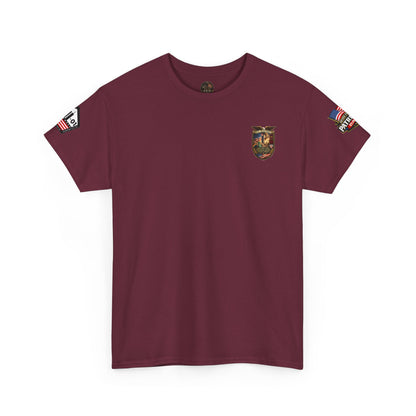 NYARNG Patriots Day Memorial Tee – "Never Forget" 25th Anniversary American Flag Shirt