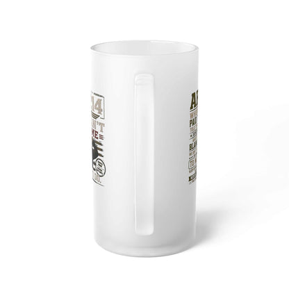 Army Veteran Frosted Glass Beer Mug — Military Pride Beer Stein
