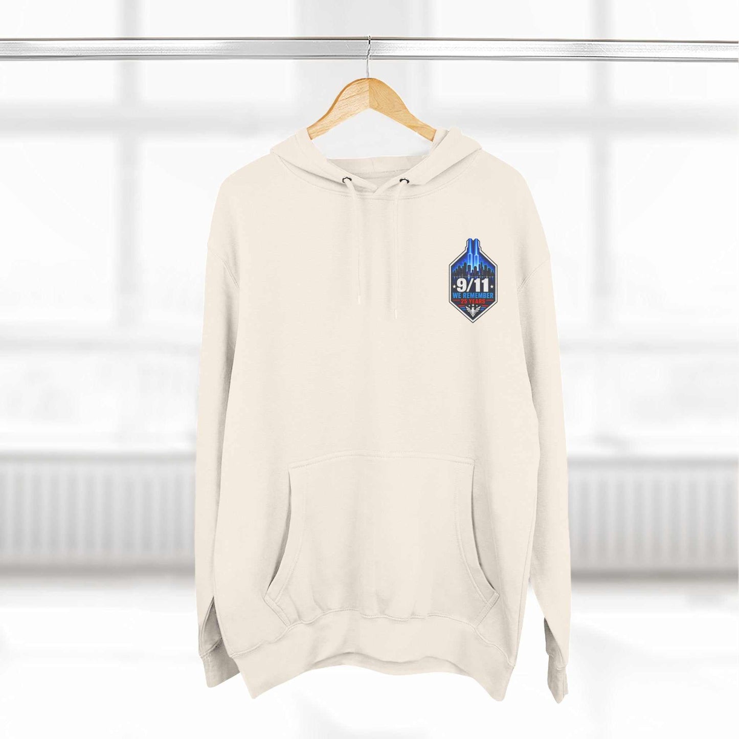 9/11 Remembrance Hoodie – We Remember 25 Years Tribute Fleece Hoodie