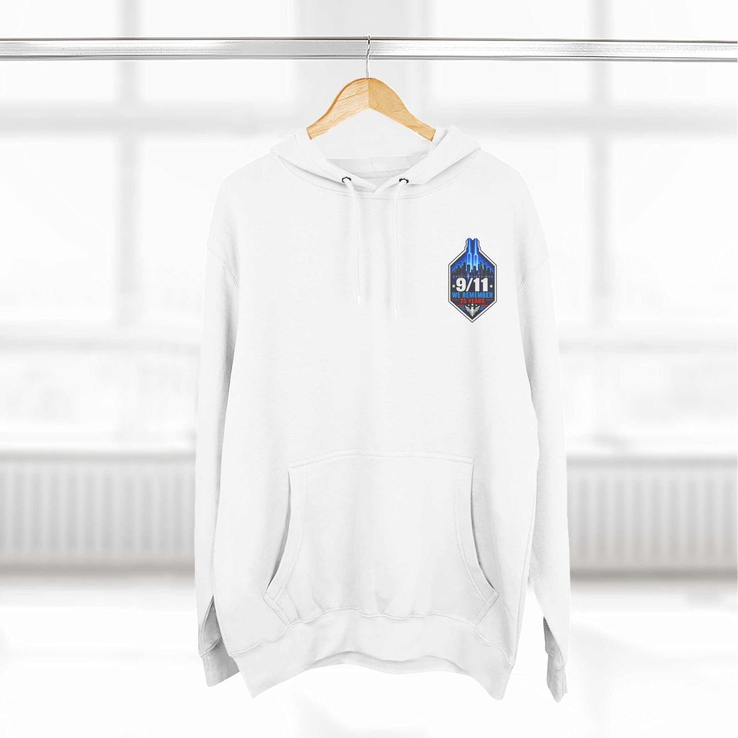 9/11 Remembrance Hoodie – We Remember 25 Years Tribute Fleece Hoodie