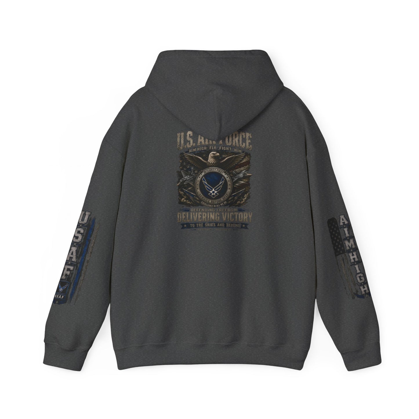 U.S. Air Force Vintage Logo Hoodie — Delivering Victory Military Pullover