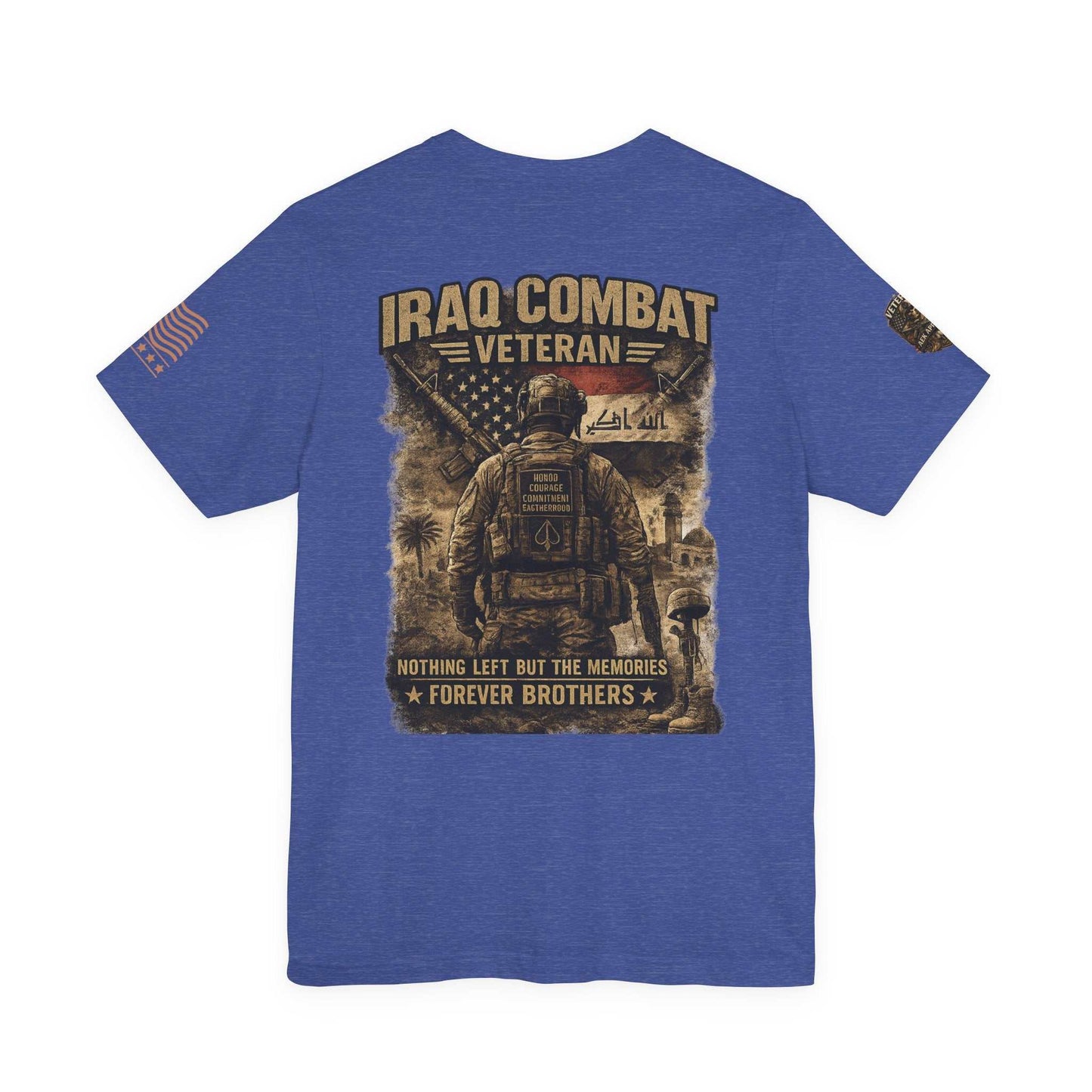 Iraq Combat Veteran T-Shirt – “Nothing Left But The Memories” Military Tribute Tee