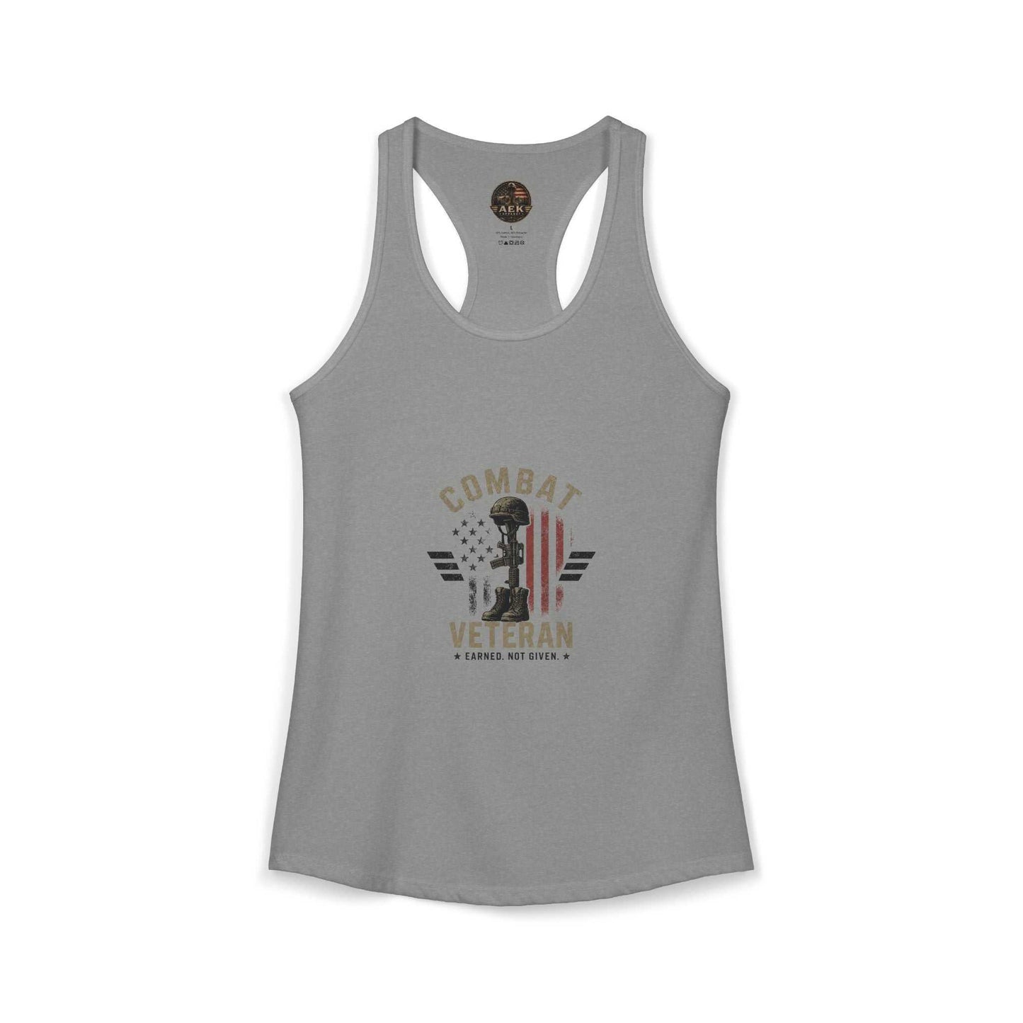 Women's Ideal Racerback Tank - 'Princess? NO! Prior Service' Combat Veteran