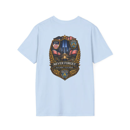Patriots Day T-Shirt — Small Chest Flag Logo Tee for Memorial & Patriot Celebrations