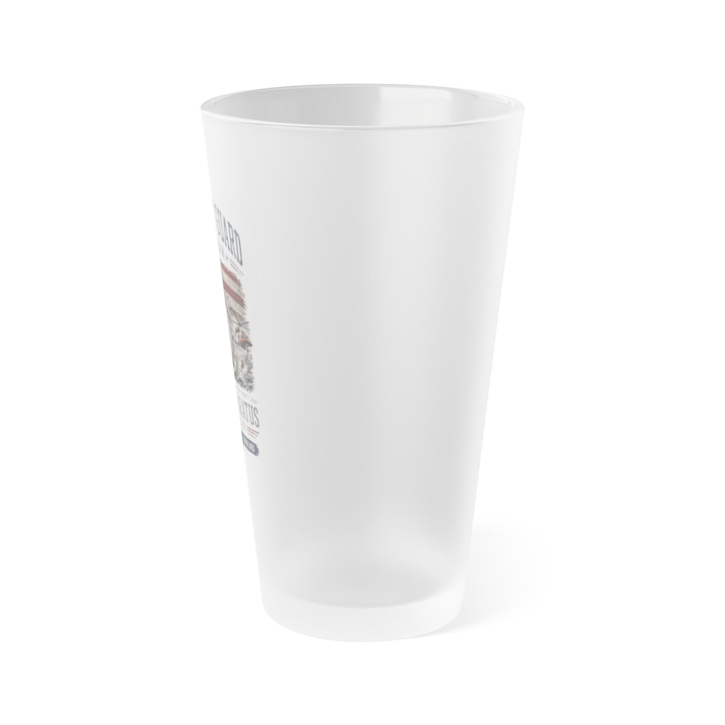 Coast Guard Veteran Frosted Pint Glass 16oz – Military Tribute Beer Cup
