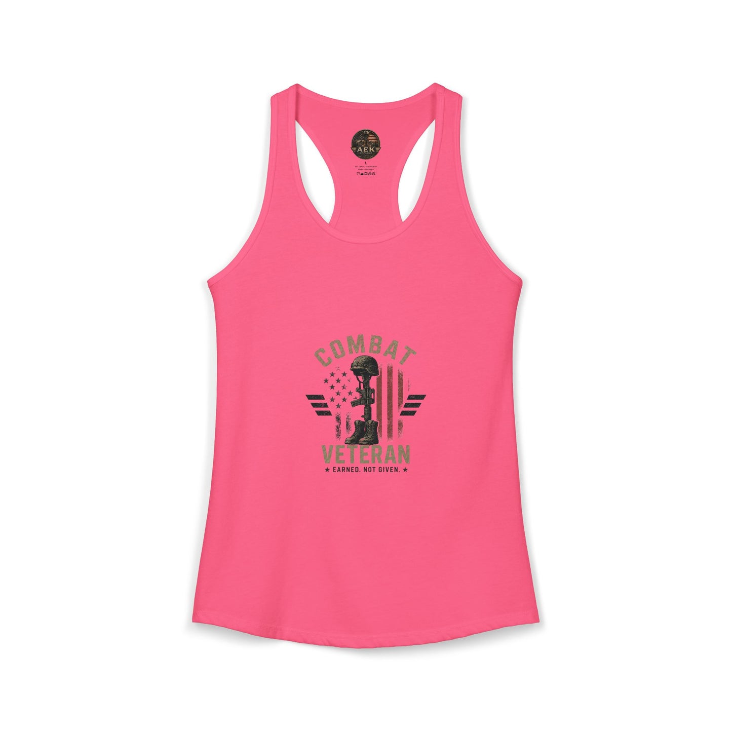 Women's Ideal Racerback Tank - 'I Am Not Perfect, I Am A Combat Veteran'