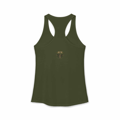 Women's Racerback Tank - "Pretty Face, Combat Mindset"