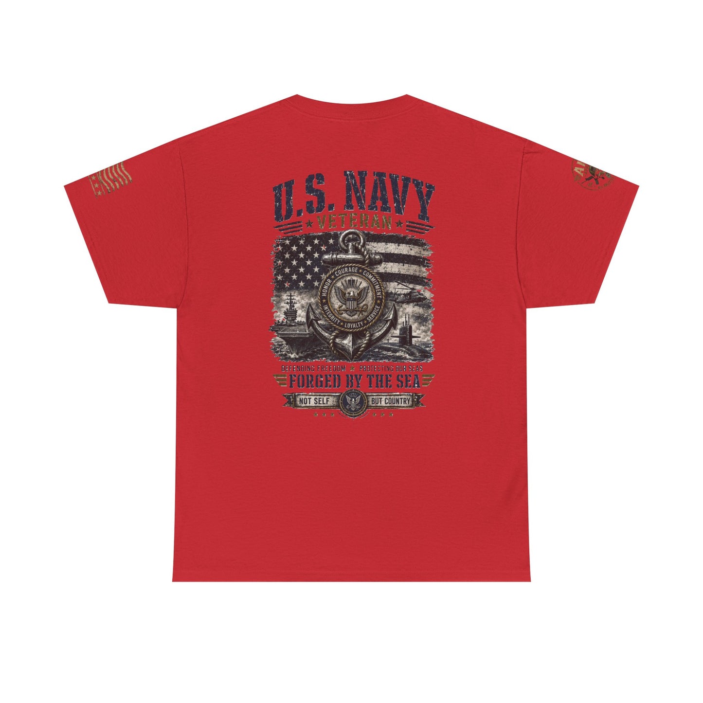 U.S. Navy Veteran T-Shirt — Forged by the Sea Patriotic Tee