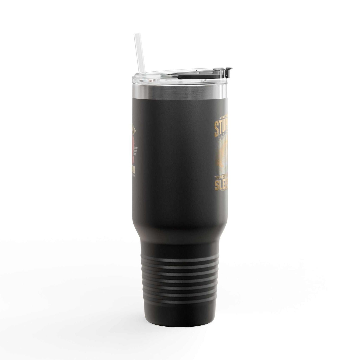 40oz Insulated Travel Mug – "I Do Stupid Things So Civilians Can Sleep Better" Veteran Tumbler