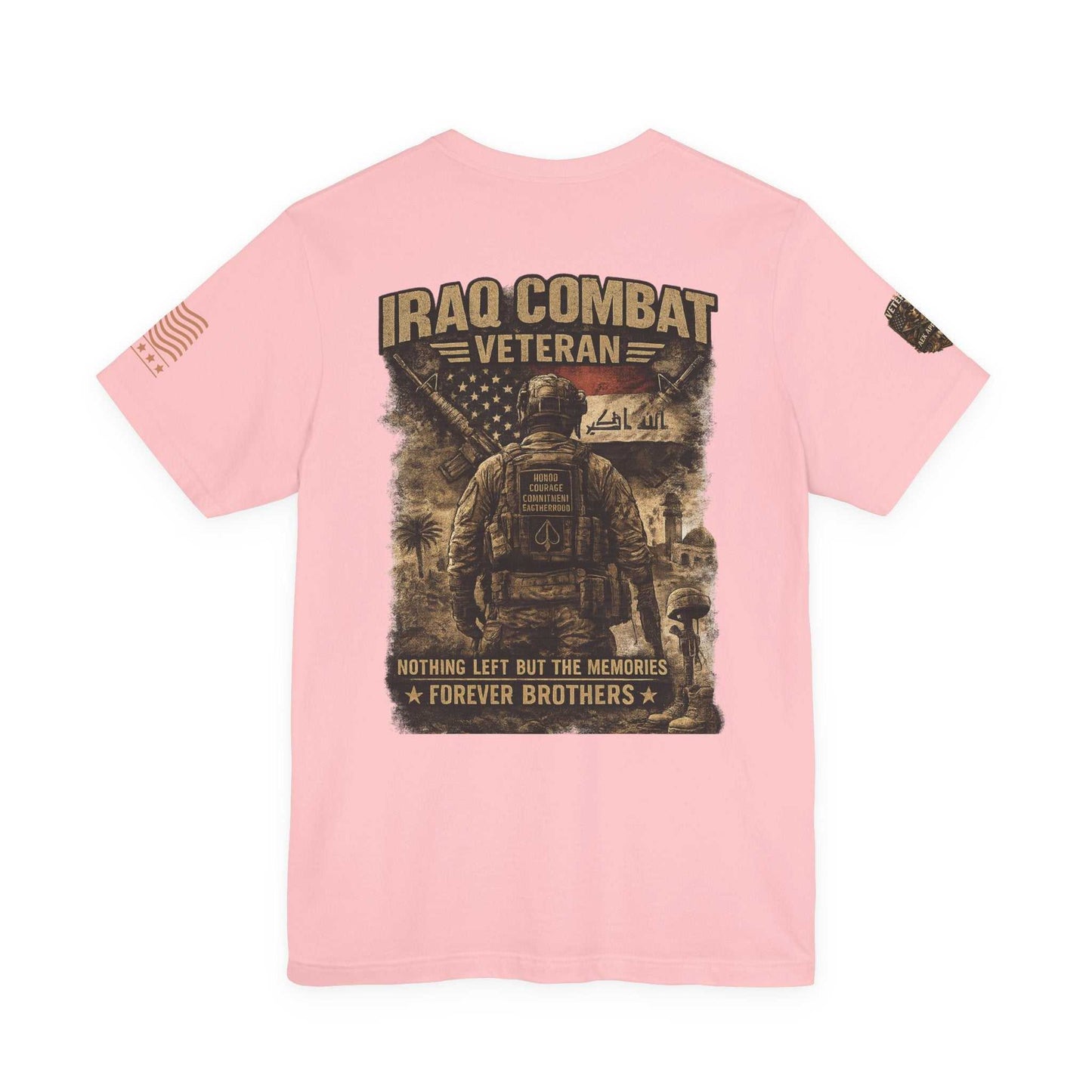 Iraq Combat Veteran T-Shirt – “Nothing Left But The Memories” Military Tribute Tee