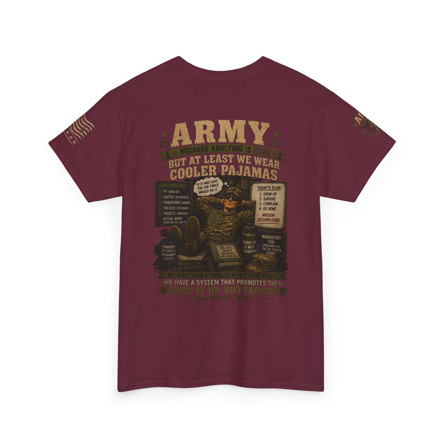 Army Vintage Graphic Tee — 'Army: Suck It Up, Buttercup' Military T‑Shirt