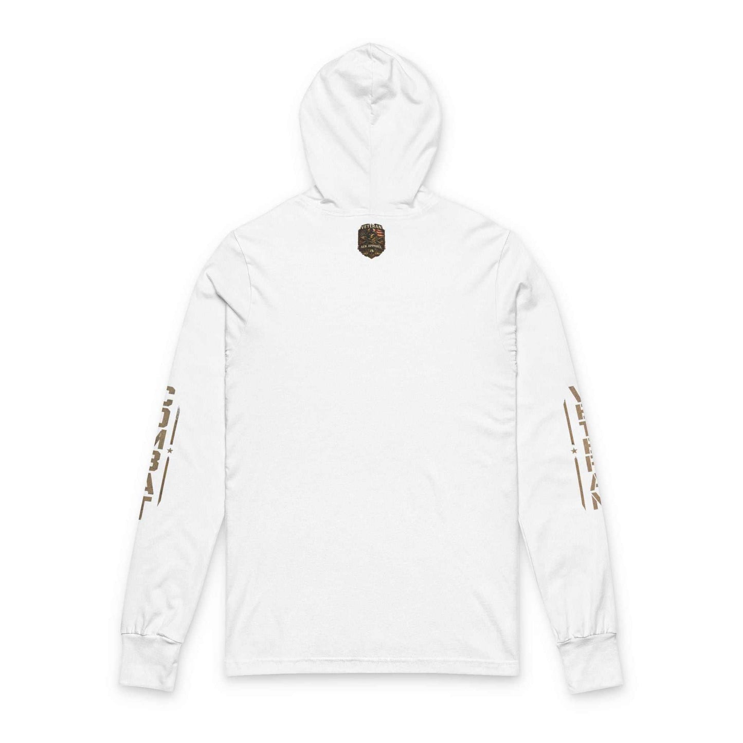 Combat Veteran Hooded Long-Sleeve Tee — Fallen Soldier Tribute Graphic