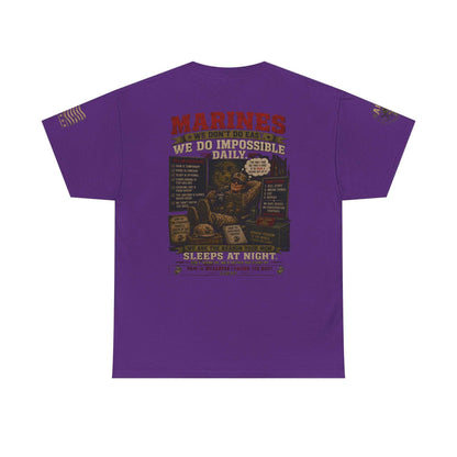 Marines Vintage Graphic Tee – 'Marines We Do Impossible' Military Shirt