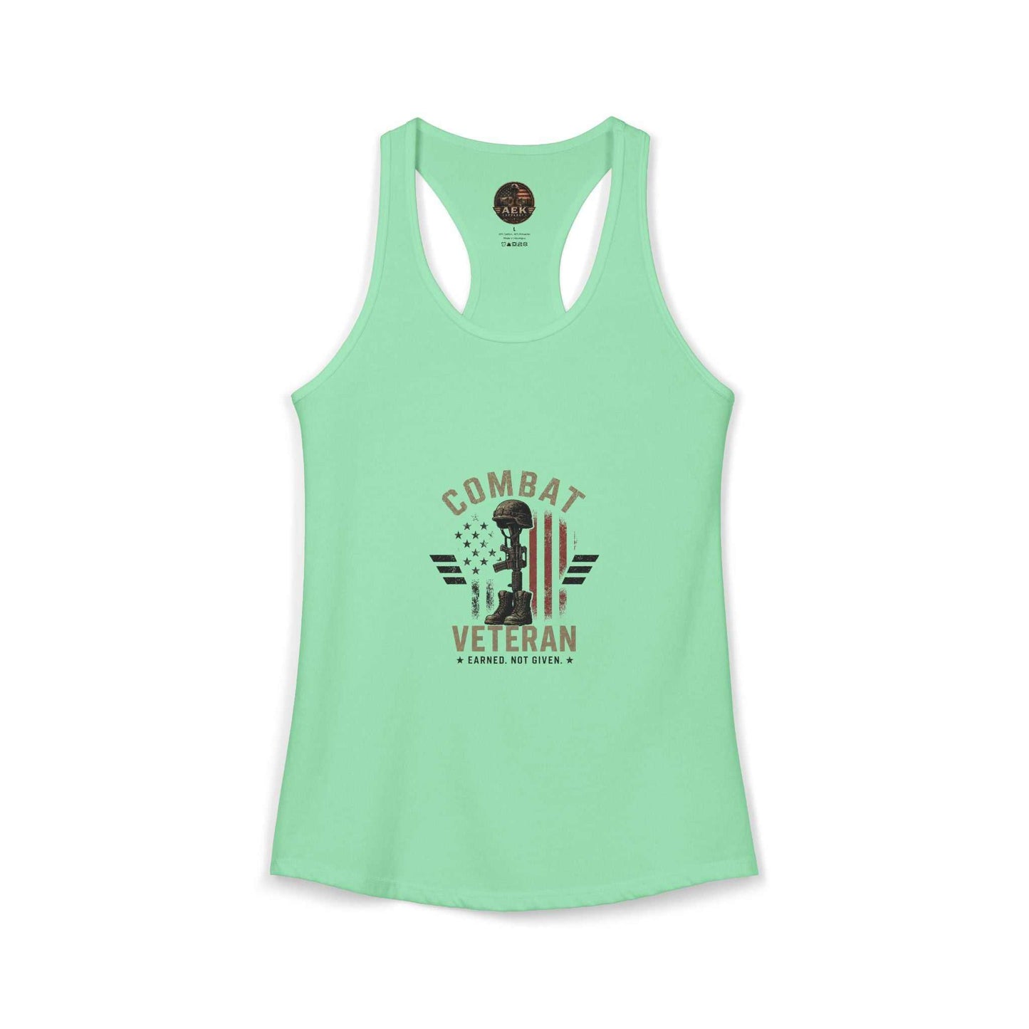 Women's Ideal Racerback Tank - 'Princess? NO! Prior Service' Combat Veteran