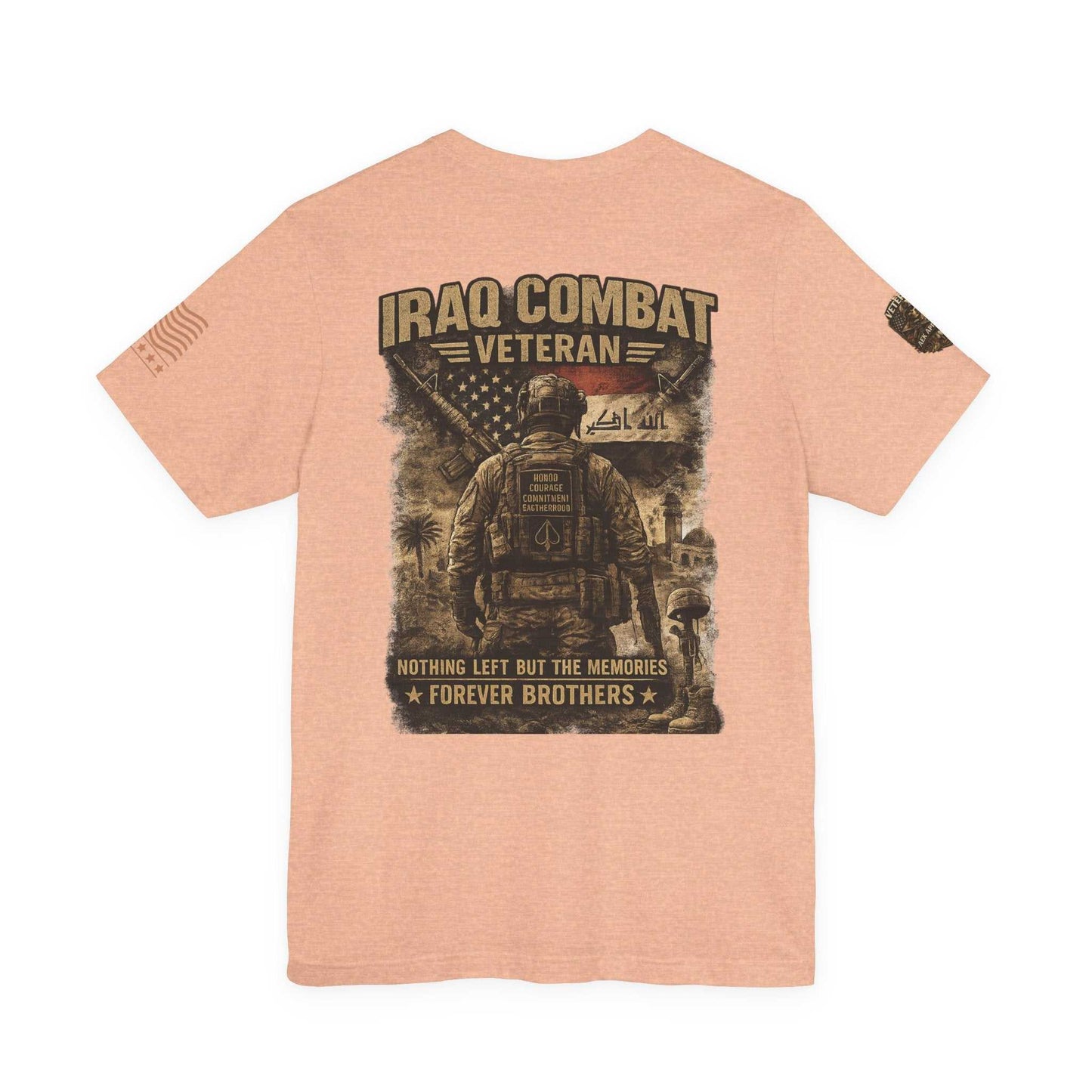 Iraq Combat Veteran T-Shirt – “Nothing Left But The Memories” Military Tribute Tee