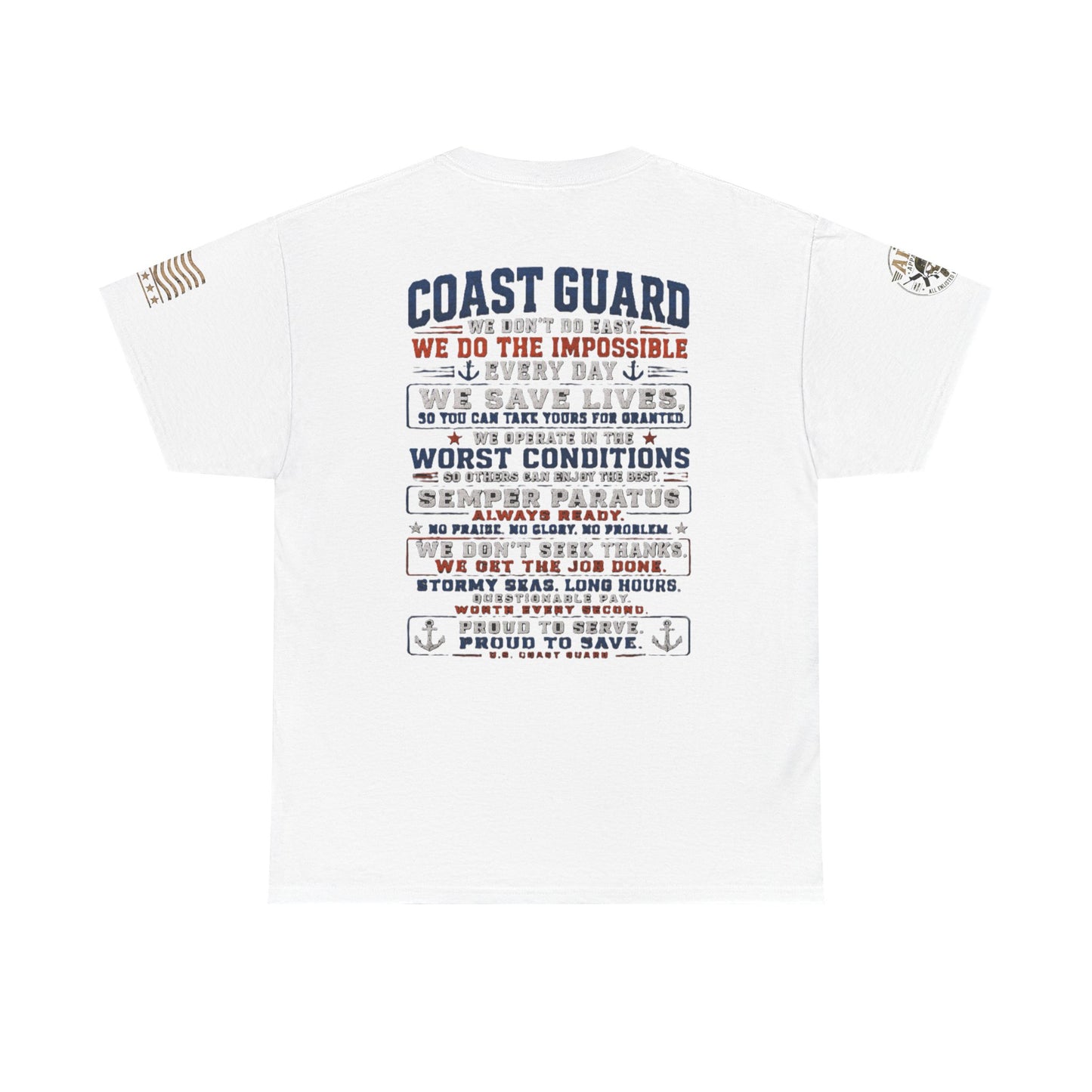 Coast Guard Tribute T‑Shirt — "We Do The Impossible" Veteran Rescue Tee