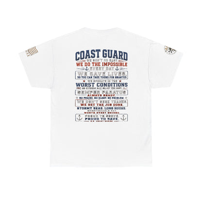 Coast Guard Tribute T‑Shirt — "We Do The Impossible" Veteran Rescue Tee