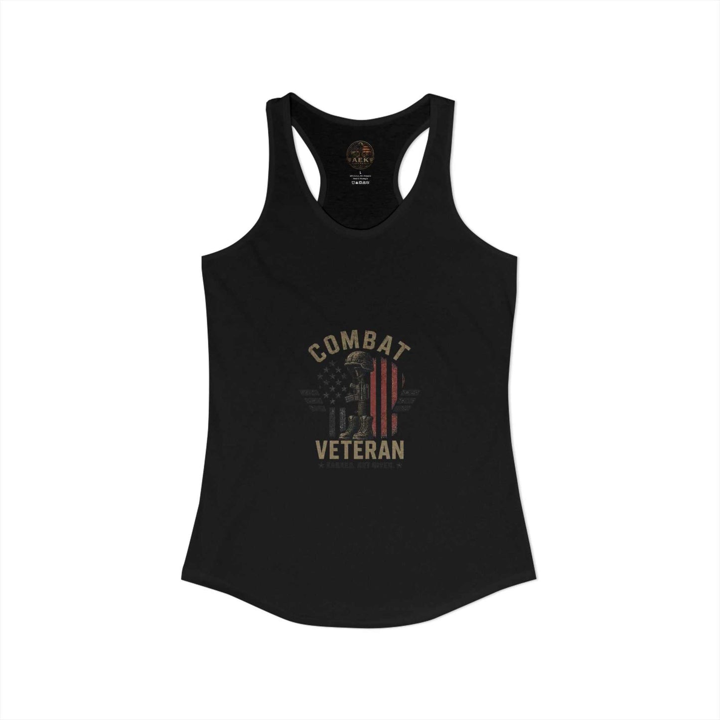 Women's Ideal Racerback Tank - 'Princess? NO! Prior Service' Combat Veteran