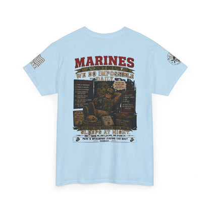 Marines Vintage Graphic Tee – 'Marines We Do Impossible' Military Shirt