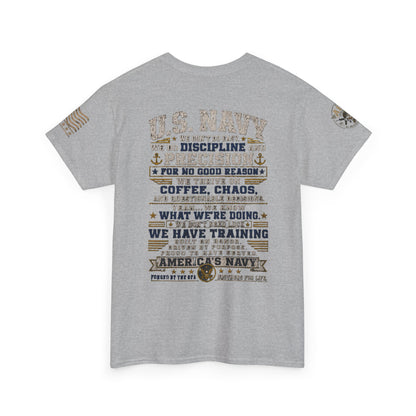 U.S. Navy Graphic Tee — Military Pride Back Print Shirt