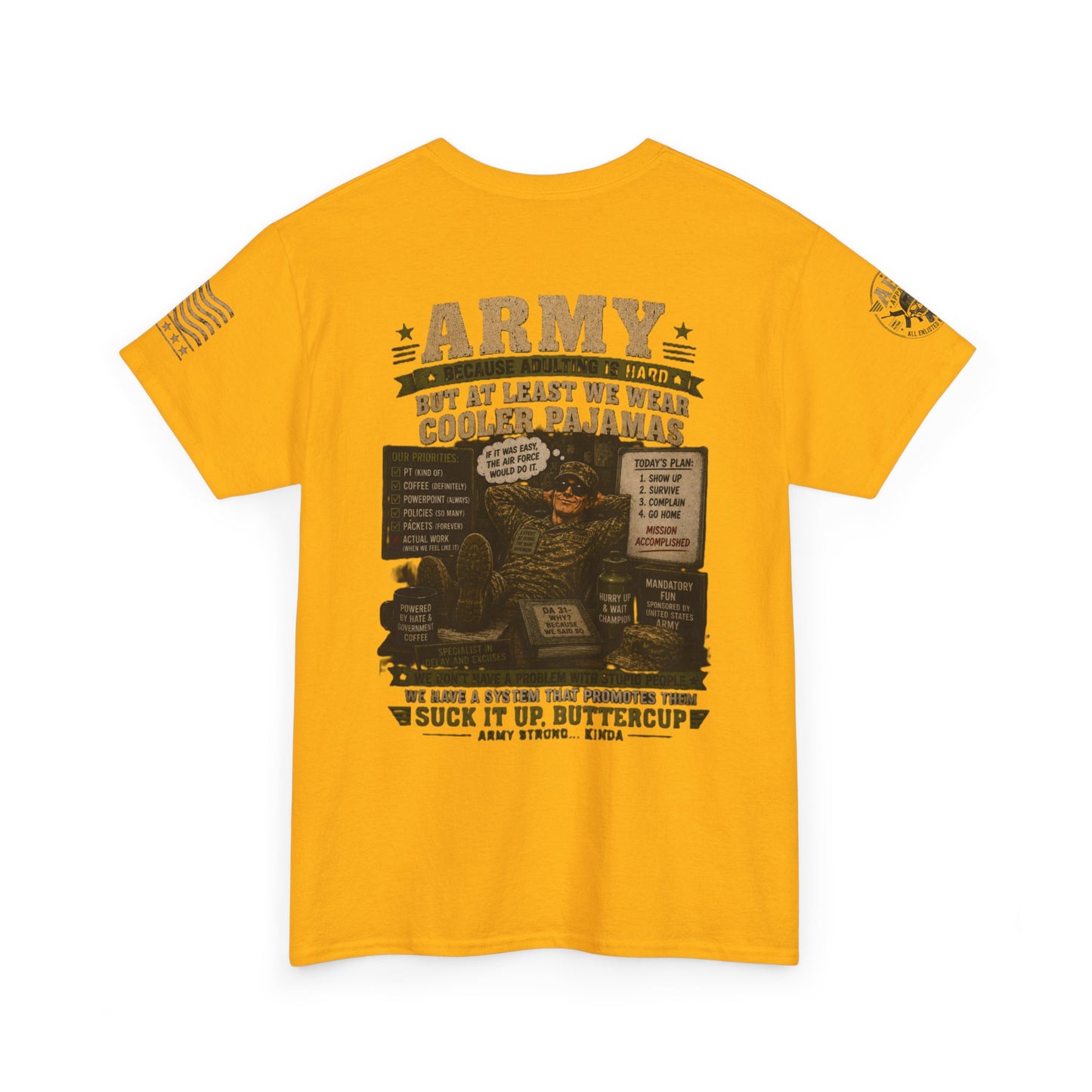 Army Vintage Graphic Tee — 'Army: Suck It Up, Buttercup' Military T‑Shirt