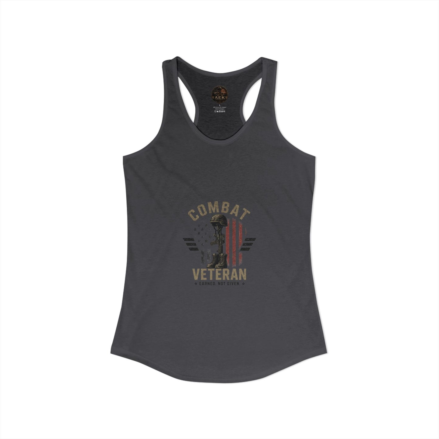 Women's Ideal Racerback Tank - 'I Am Not Perfect, I Am A Combat Veteran'